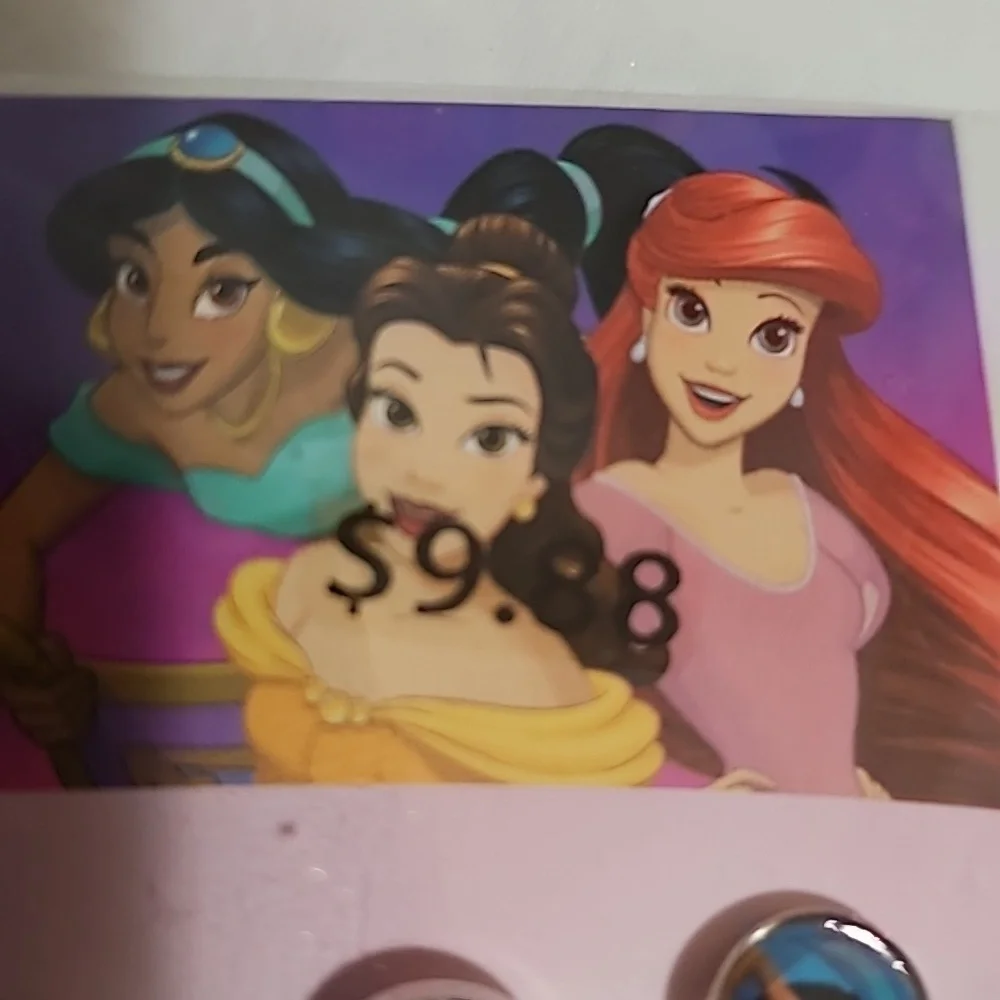 Disney Princess 16 Pairs Stud Set Sensitive Ears New